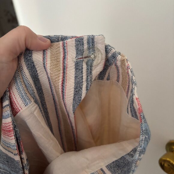 Anthropologie Porridge Striped Wrap Mini Skirt (size L) - Picture 5 of 6